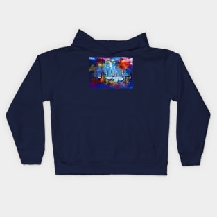 New York Manhattan Skyline Kids Hoodie